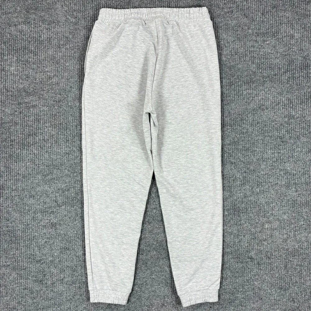 Puma Mens Jogger Sweatpants Size M Gray Fleece Drawstring Logo Athletic